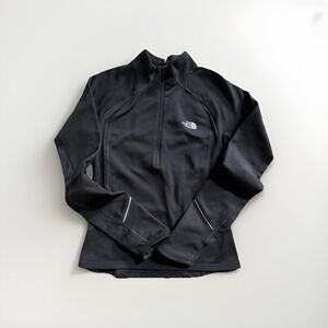 THE NORTH FACE Vapor Wick LS 1/4 Zip Pullover‎ Black Poly/Elastane SZ XS